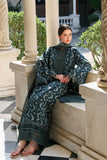 Cross Stitch - TEAL SPRUCE Cotton Unstitch Suit For Women - 3 Piece