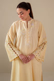 Cross Stitch - Warm Sunshine  Cotton Suit For Women - Yellow - 2 Piece