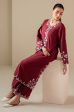 Cross Stitch - Red Wine Lawn Suit For Women - Red - 2 Piece