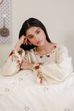 Cross Stitch - Beige Blossom Cambric Suit For Women - Beige - 2 Piece