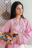 Cross Stitch - Blush Thread Cambric Suit For Women - Pink - 2 Piece