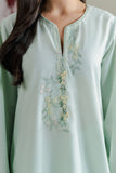 Cross Stitch - Mint Breeze Cambric Suit For Women - Green - 2 Piece