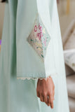 Cross Stitch - Mint Breeze Cambric Suit For Women - Green - 2 Piece
