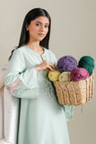 Cross Stitch - Mint Breeze Cambric Suit For Women - Green - 2 Piece