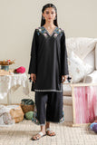 Cross Stitch - Vived Noir Cambric Suit For Women - Black - 2 Piece