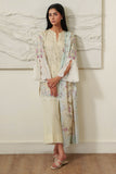Cross Stitch FLORAL DUSK Unstitched Yellow 3 Piece