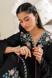 Cross Stitch - Vived Noir Cambric Suit For Women - Black - 2 Piece