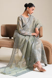 Cross Stitch - Forest Mist Silk Unstitch Suit For Women - 3 Piece