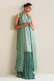 Cross Stitch - Ocean Elegance Chiffon Unstitch Suit For Women - 4 Piece