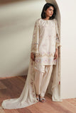 Cross Stitch - Ivory Mosiac Embroidered Lawn Unstitch Suit For Women - 3 Piece