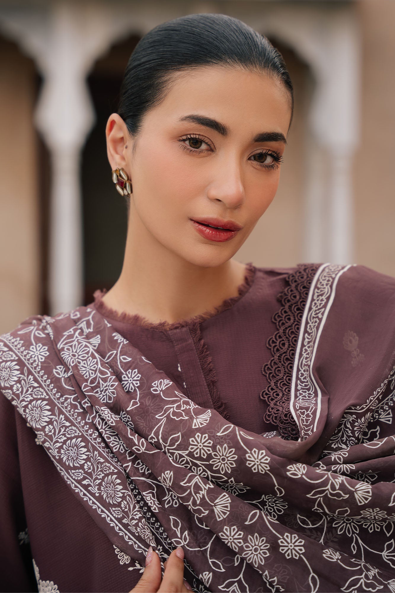 Cross Stitch - Noir Umber Lawn Suit For Women - 3 Piece - Studio by TCS