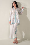 Cross Stitch - Orchid Whisper Lawn Suit For Women - White - 2 Piece