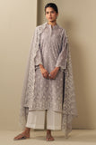 Cross Stitch - Lavender Cloud Cambric Suit For Women - Purple - 2 Piece