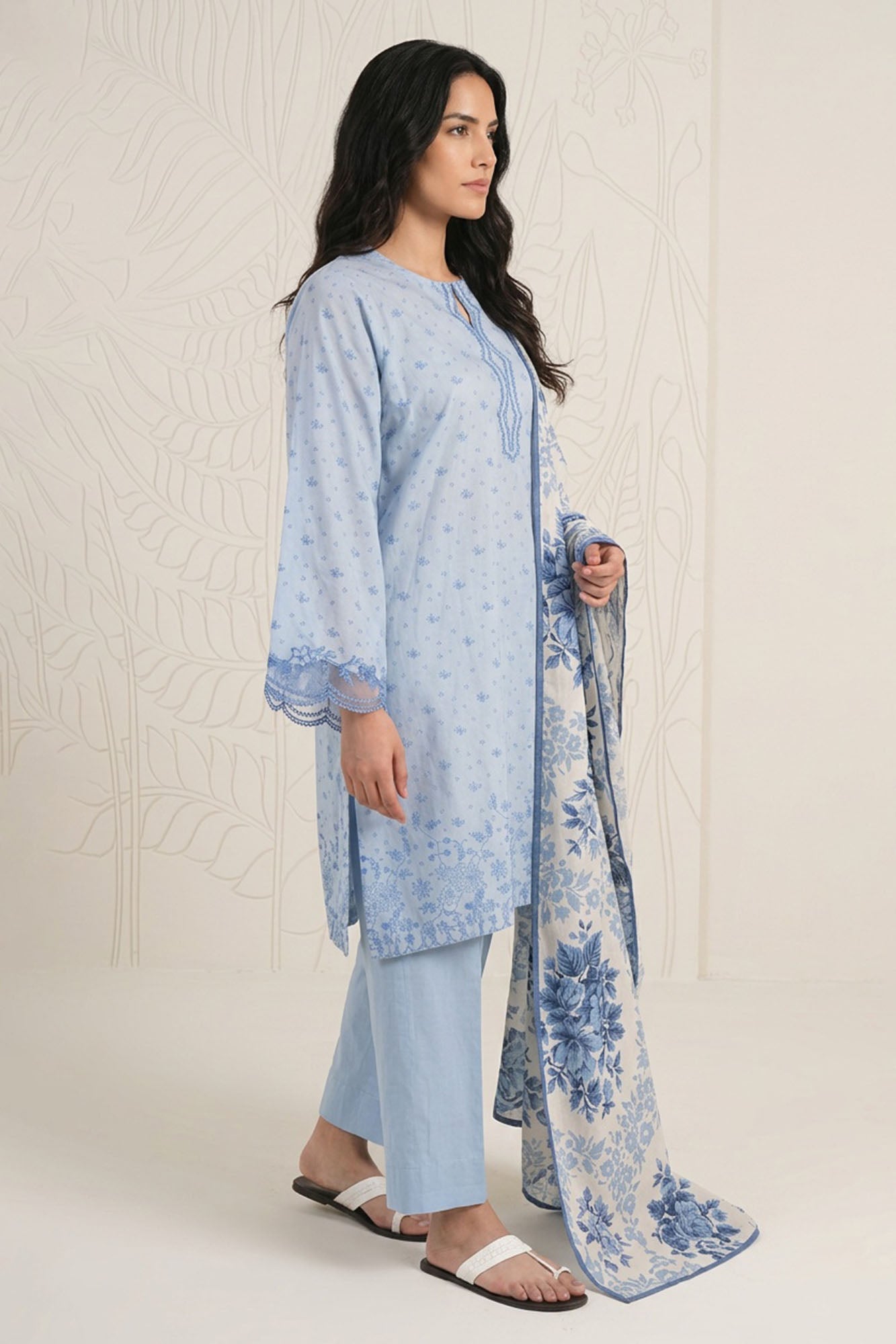 Cross Stitch - Floral Dream Lawn Suit For Women - 3 Piece - Studio by TCS