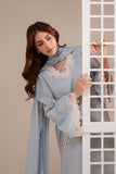 Cross Stitch - Blue Mist Lawn Suit For Women - Blue - 2 Piece