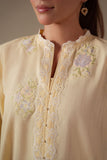 Cross Stitch - Warm Sunshine  Cotton Suit For Women - Yellow - 2 Piece