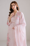 Cross Stitch - Pink Reverie Silk Suit For Women - Pink - 2 Piece