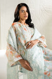 Cross Stitch - Net Serene Florals Suit For Women - Blue - 2 Piece