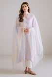 Cross Stitch - Orchid Fade Silk Suit For Women - Purple - 2 Piece