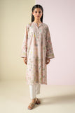 Cross Stitch - Lawn Palm Haze Printed Shirt For Women - Peach - 1 Piece