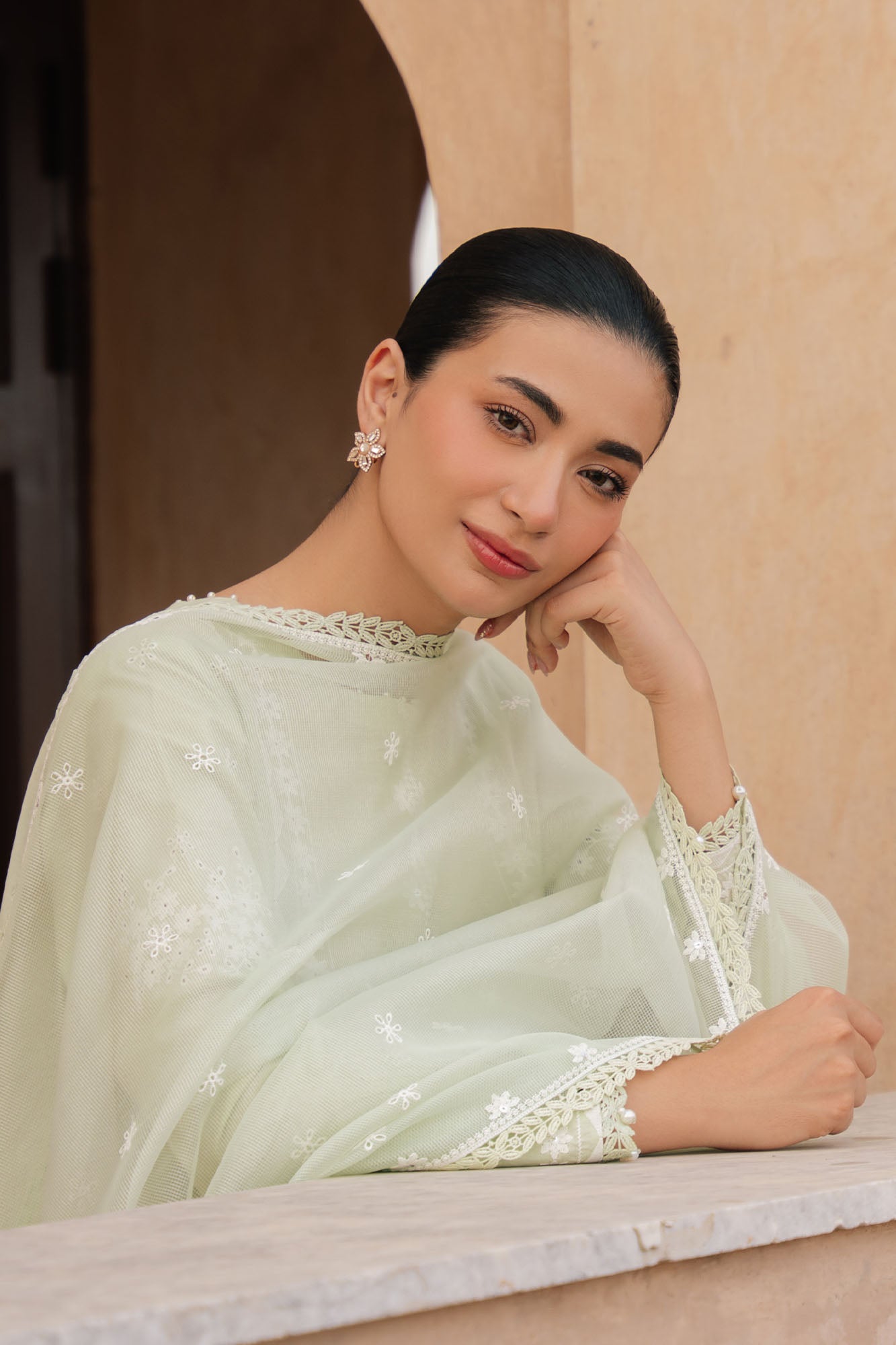 Cross Stitch - Lumiere Meadow Lawn Suit For Women - 3 Piece - Studio by TCS