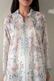 Cross Stitch - Orchid Whisper Lawn Suit For Women - White - 2 Piece