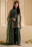 Cross Stitch - Forest Green Chikankari Lawn Suit For Women - 3 Piece