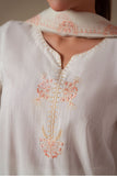 Cross Stitch - White Dove  Cotton Suit For Women - White - 2 Piece