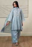 Cross Stitch SERENE BLUE Unstitched 3 Piece