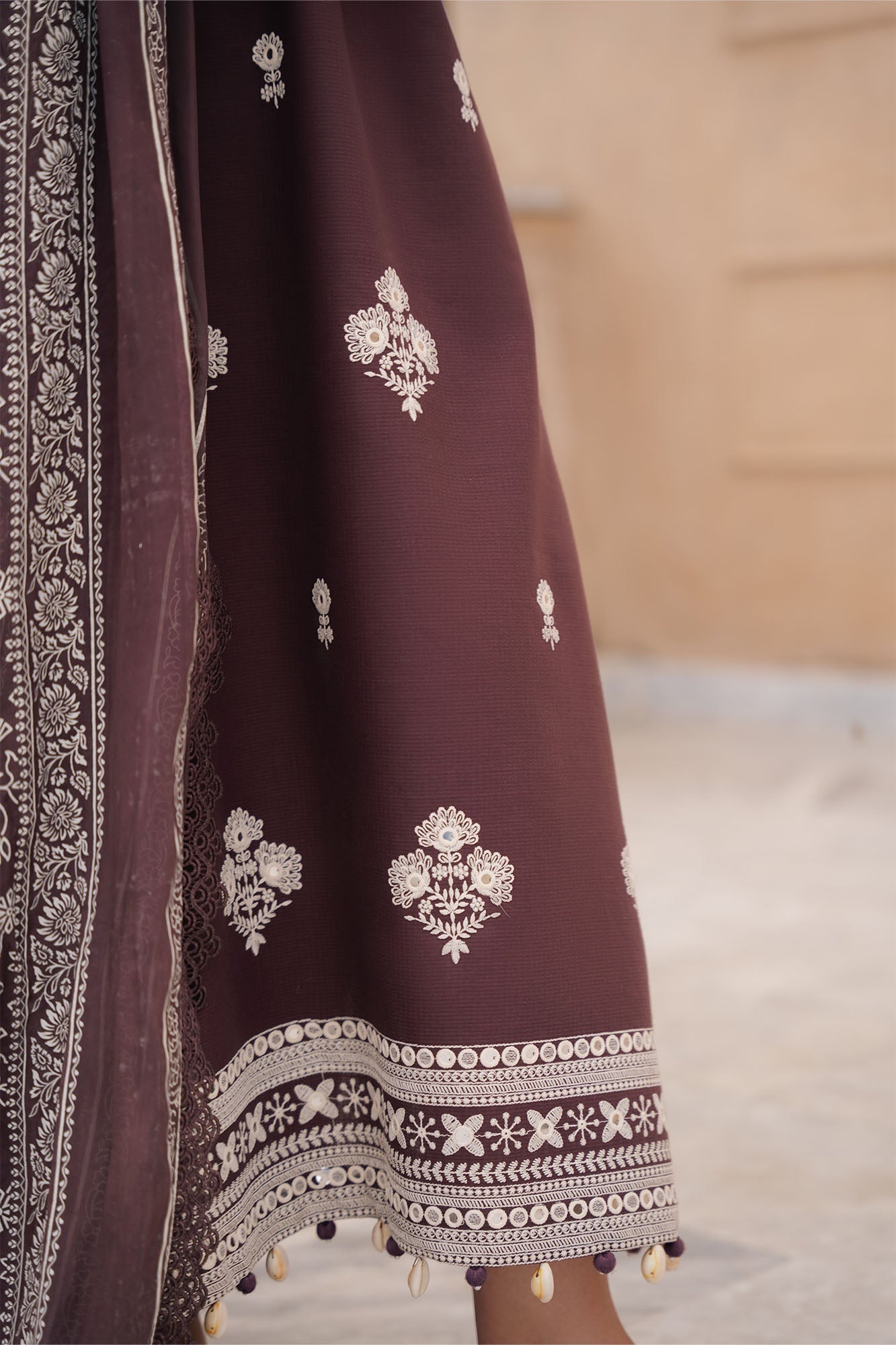 Cross Stitch - Noir Umber Lawn Suit For Women - 3 Piece - Studio by TCS