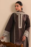 Cross Stitch - Brownie Cambric Suit For Women - Brown - 2 Piece