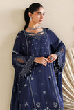 Cross Stitch - Indigo Muse Silk Suit For Women - 3 Piece
