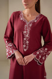 Cross Stitch - Red Wine Lawn Suit For Women - Red - 2 Piece