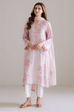 Cross Stitch - Pink Reverie Silk Suit For Women - Pink - 2 Piece