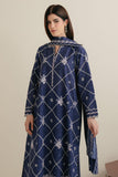 Cross Stitch - Midnight Iris Lawn Digital Suit For Women - 3 Piece