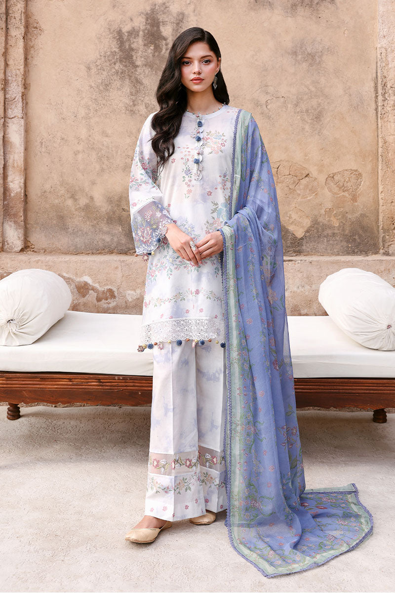 Cross Stitch - Lawn Vintage Petal Unstitch Suit For Women - 3 Piece