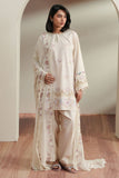 Cross Stitch - Ivory Mosiac Embroidered Lawn Unstitch Suit For Women - 3 Piece