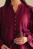 Cross Stitch - Orchid Dream Cambric Suit For Women - Plum - 3 Piece