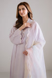Cross Stitch - Orchid Fade Silk Suit For Women - Purple - 2 Piece