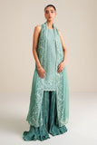 Cross Stitch - Ocean Elegance Chiffon Unstitch Suit For Women - 4 Piece