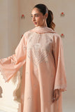 Cross Stitch - Petal Peach Chikankari Lawn Unstitch Suit For Women - 3 Piece