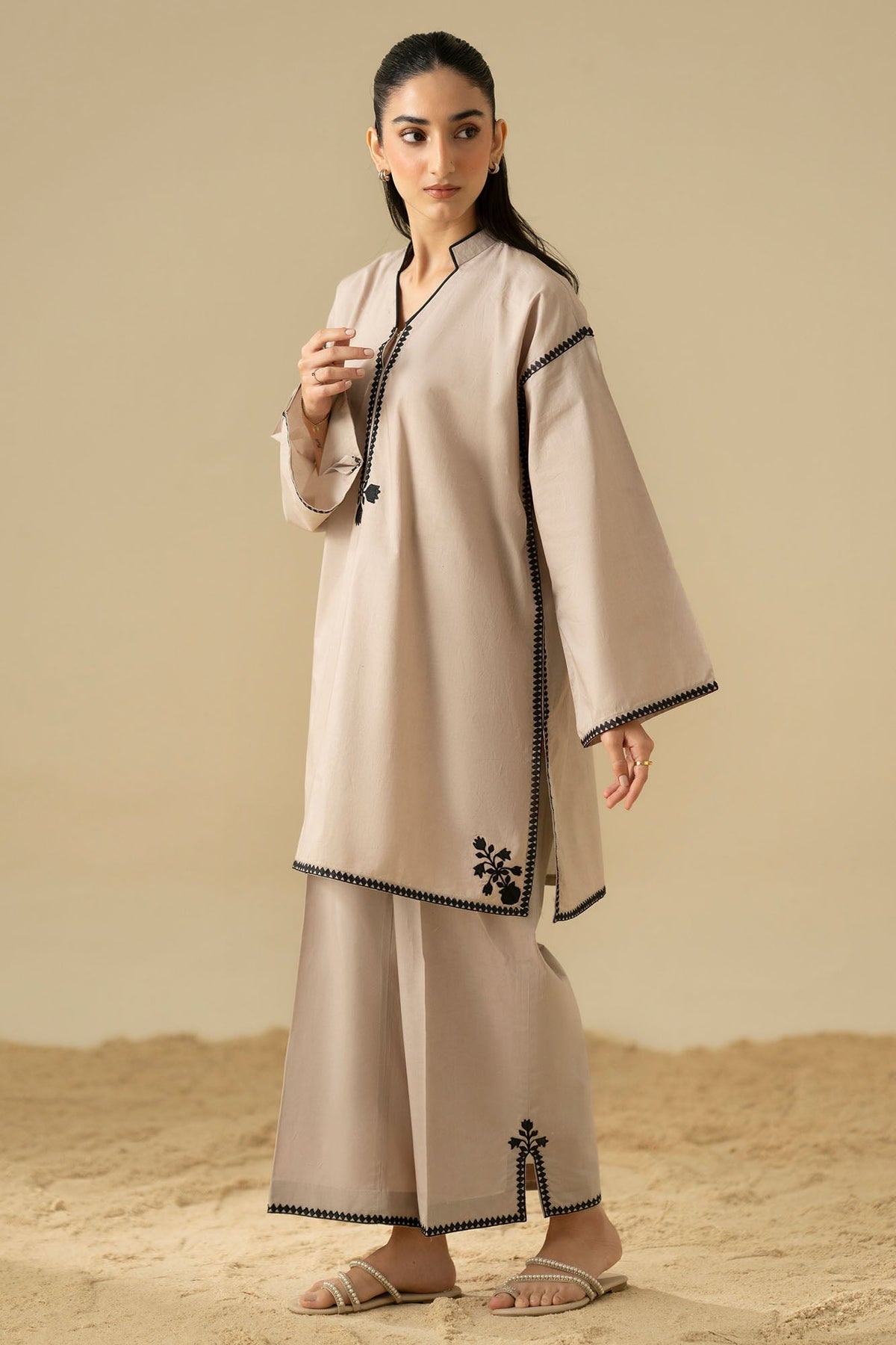 Cross Stitch Sand Dune 2 Piece Suit Beige