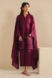 Cross Stitch - Orchid Dream Cambric Suit For Women - Plum - 3 Piece