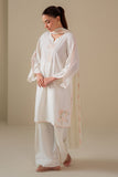 Cross Stitch - White Dove  Cotton Suit For Women - White - 2 Piece