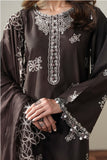 Cross Stitch SEAL BROWN Unstitched 3 Piece