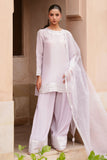 Cross Stitch - Twilight Gleam Silk Suit For Women - Purple - 3 Piece