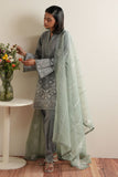 Cross Stitch - Aqua Reverie Embroidered Lawn Unstitch Suit For Women - 3 Piece