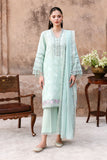 Cross Stitch - Cotton Misty Mint Unstitch Suit For Women - 3 Piece