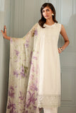 Cross Stitch - Ivory Atelier Printed Lawn Unstitch Suit For Women - 3 Piece