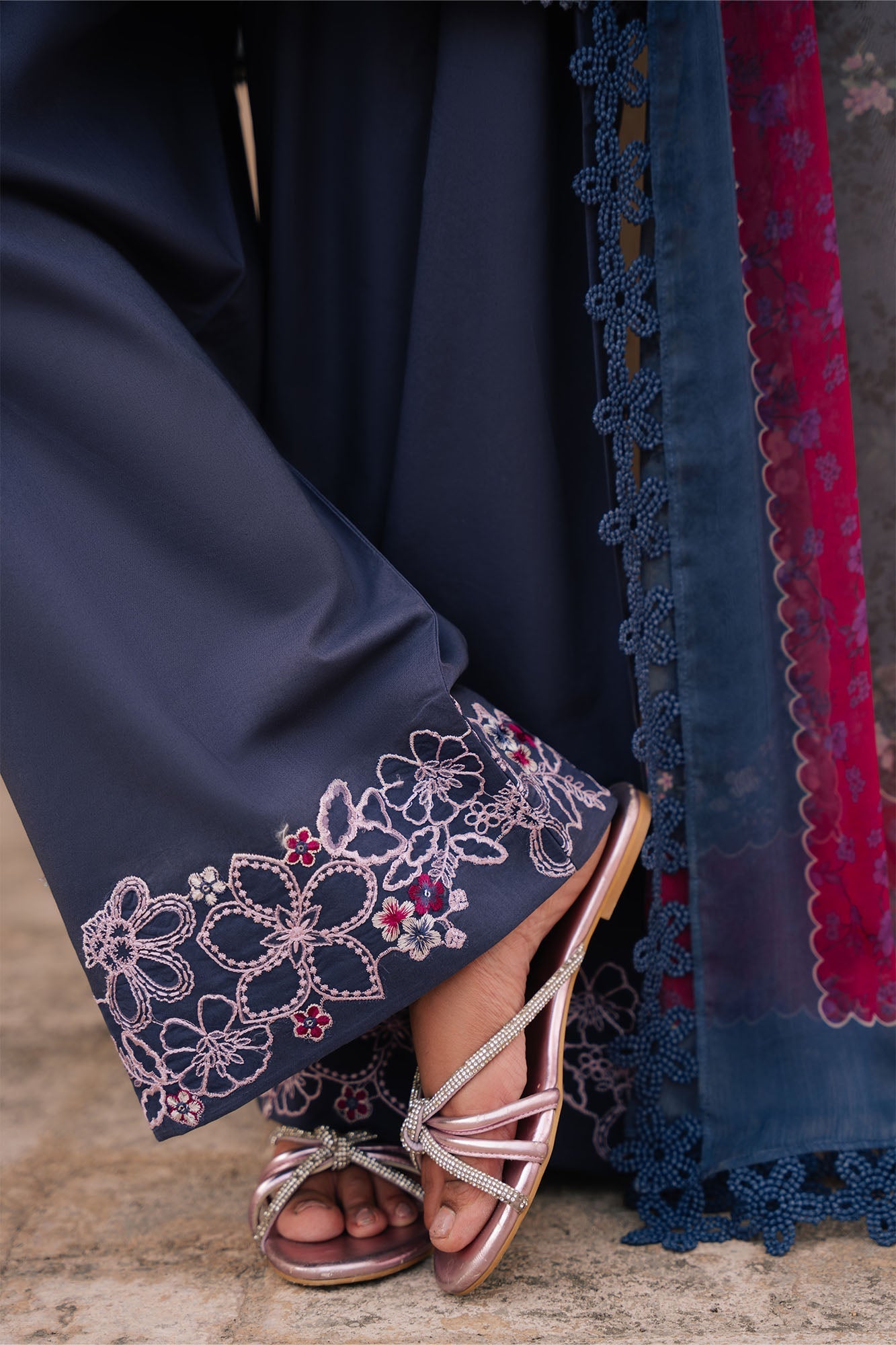 Cross Stitch - Indigo Dusk Lawn Suit For Women - 3 Piece - Studio by TCS